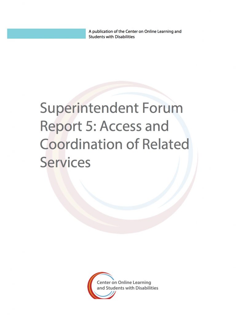 Superintendent Forum Report 5: Access and Coordination of Related Services