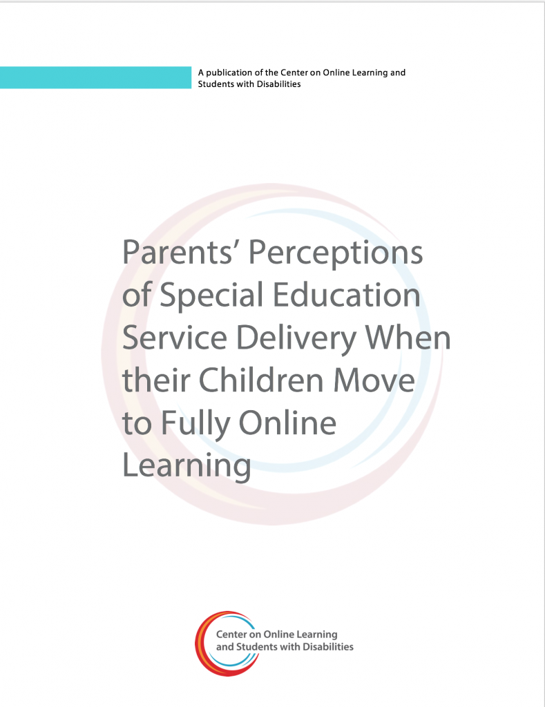 Parents' Perceptions of SPecial Education Service Delivery when their children move to fully online learning