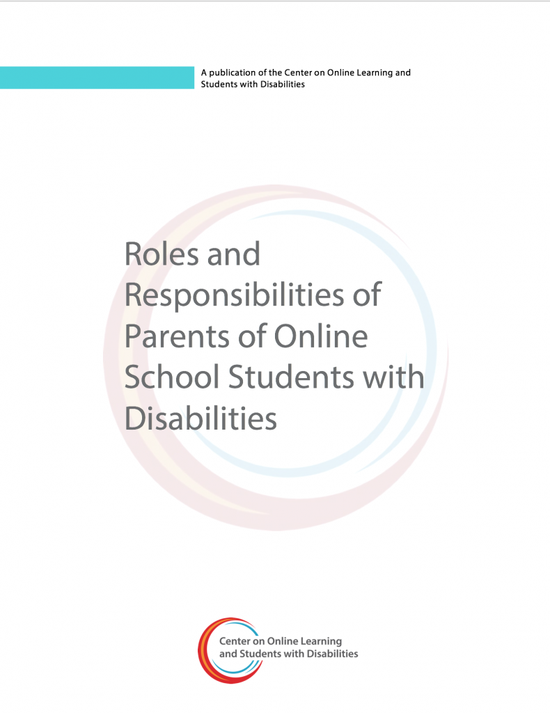 Roles and Responsibilities of Parents of online school students with disabilities